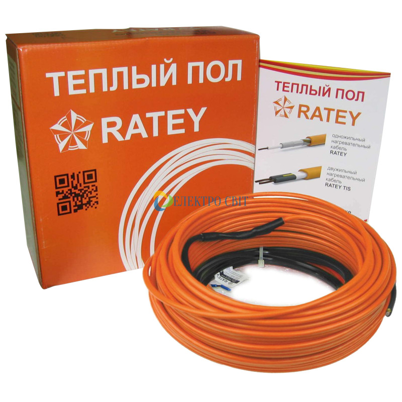 Греющий кабель двужильный Ratey RD2 (1100Вт/59,5м) 6,0-7,4 м2